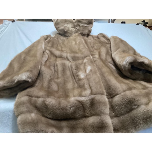 Vintage Tissavel France faux fur coat excellent condition very soft size 14 - Picture 3 of 16